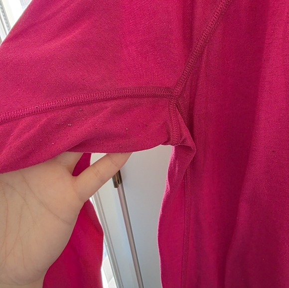 Nike Hot Pink Women's Long-Sleeve Pullover - Picture 2 of 5